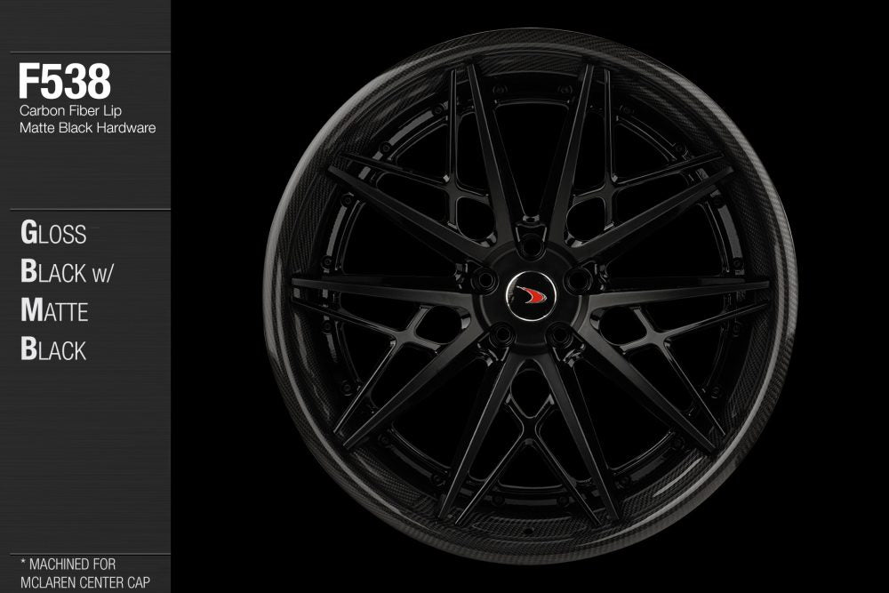 AVANT GARDE AG F538 - GLOSS BLACK W/ MATTE BLACK FACE