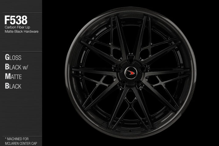 AVANT GARDE AG F538 - GLOSS BLACK W/ MATTE BLACK FACE