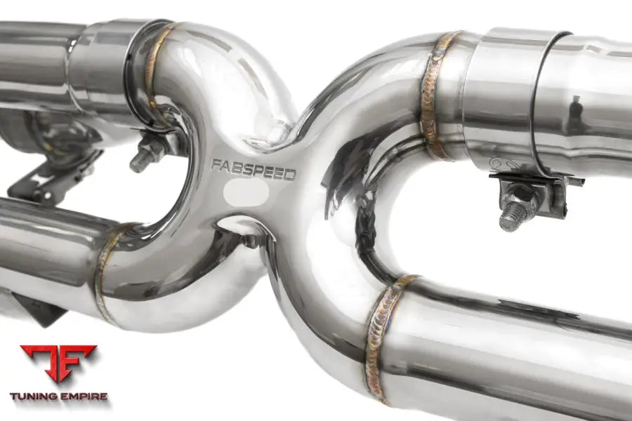 FABSPEED PORSCHE 991 CARRERA VALVETRONIC CENTER MUFFLER BYPASS X-PIPE (VALVED EXHAUST ONLY) (2012-2016)