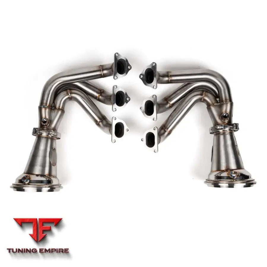 FABSPEED PORSCHE 992 GT3/GT3 RS MODULAR STREET AND RACING HEADERS WITH HJS CATALYTIC CONVERTERS (2022+)