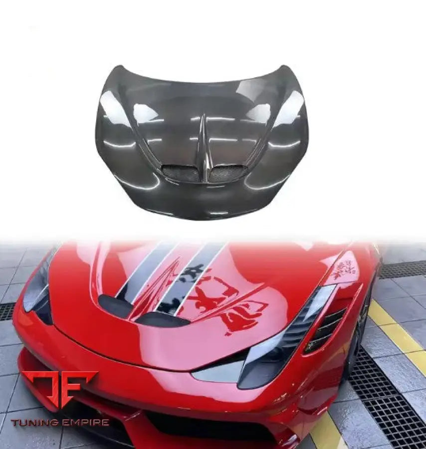 FERRARI 458 CARBON FIBER ENGINE HOOD