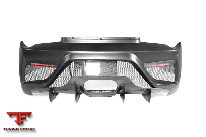 FERRARI 458 COUPE BKSS STYLE PARTIAL CARBON FIBER REAR BUMPER AND CARBON FIBER TRUNK WITH TAIL LIGHT COVER BSD