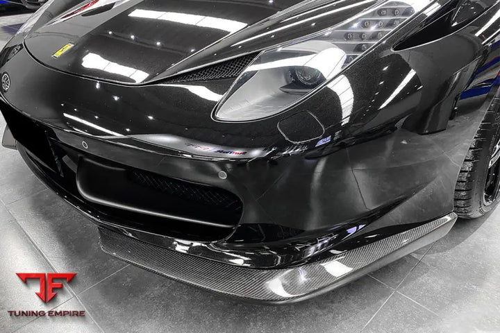 FERRARI 458 COUPE SPYDER AP STYLE CARBON FIBER FRONT LIP BSD