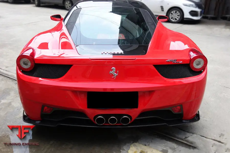 FERRARI 458 COUPE & SPYDER AV STYLE CARBON FIBER REAR DIFFUSER LIP BSD