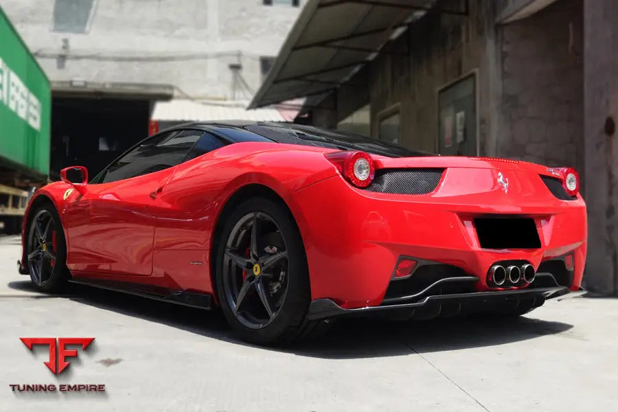 FERRARI 458 COUPE & SPYDER AV STYLE CARBON FIBER SIDE SKIRTS UNDER BOARD BSD