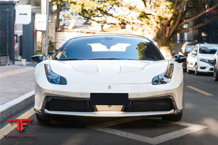 FERRARI 458 COUPE & SPYDER BKSS STYLE CARBON FIBER HOOD AND PARTIAL CARBON FIBER FRONT BUMPER BSD