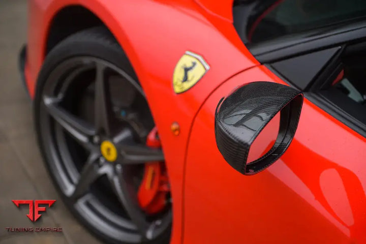 FERRARI 458 COUPE SPYDER SPECIALE DRY CARBON FIBER MIRROR HOUSING REPALCEMENT BSD