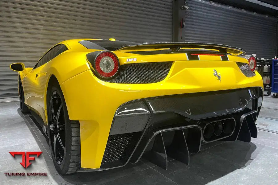 FERRARI 458 ITALY SPIDER VRS STYLE REAR BUMPER WTIPS BSD