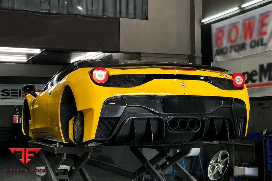 FERRARI 458 ITALY SPIDER VRS STYLE REAR BUMPER WTIPS BSD