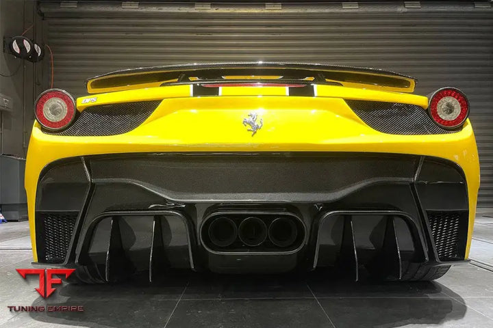 FERRARI 458 ITALY SPIDER VRS STYLE REAR BUMPER WTIPS BSD