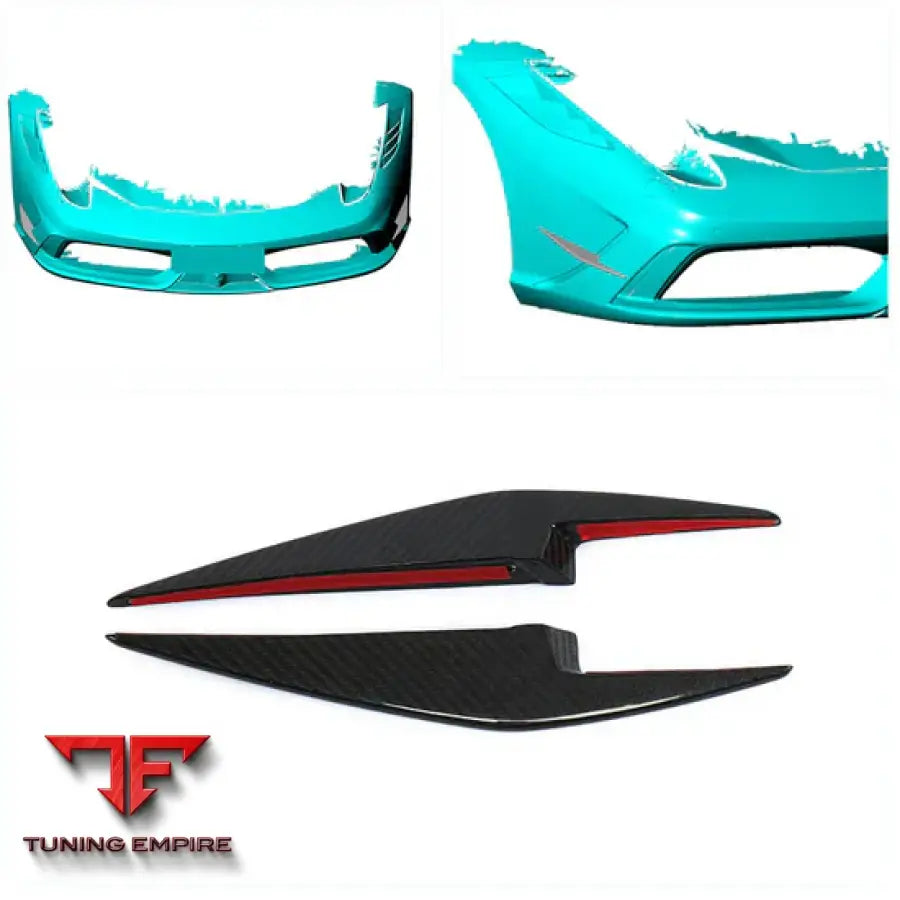 FERRARI 458 SPECIALE COUPE CARBON FIBER FRONT BUMPER VENTS 2014-2015Y