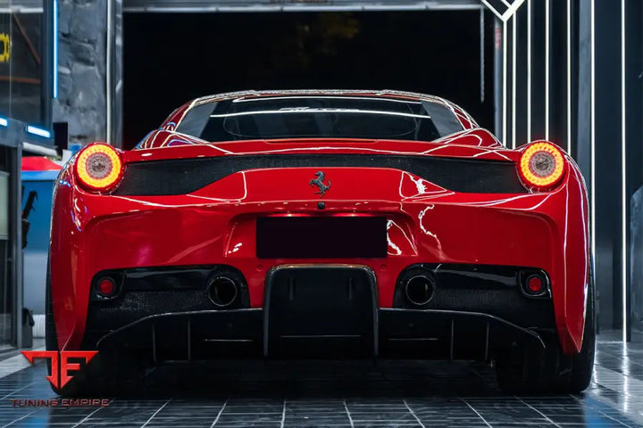 FERRARI 458 SPECIALE STYLE CARBON FIBER REAR LIP DIFFUSER BSD