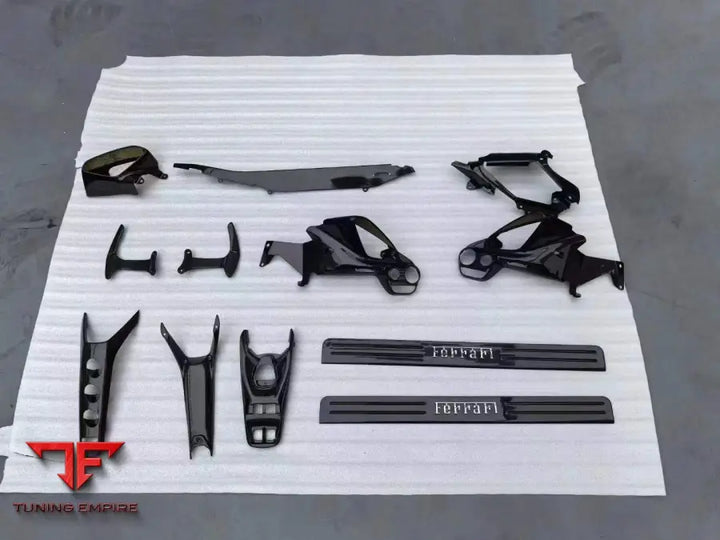 FERRARI 488 CARBON FIBER INTERIOR AND ENGINE BAY PARTS