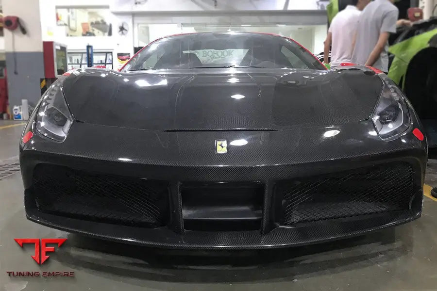 FERRARI 488 GTB SPYDER OE STYLE CARBON FIBER FRONT BUMPER BSD