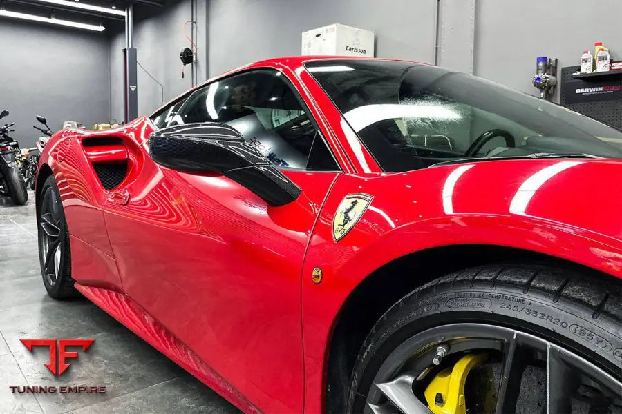 FERRARI 488 GTB SPYDER OE STYLE CARBON FIBER MIRROR REPALCEMENT BSD