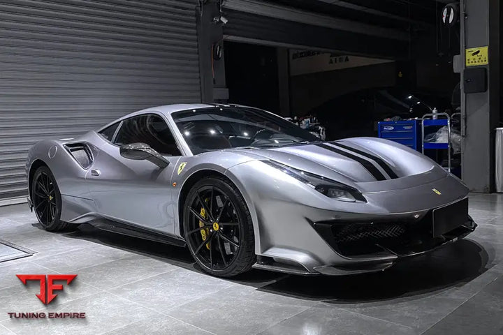 FERRARI 488 GTB & SPYDER PISTA STYLE FRONT BUMPER SET W/HOOD BSD