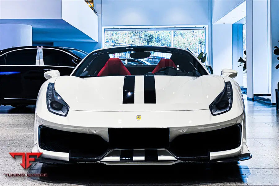 FERRARI 488 GTB & SPYDER PISTA STYLE FRONT BUMPER SET W/HOOD BSD