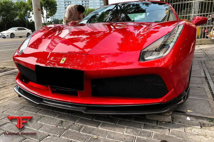 FERRARI 488 GTB & SPYDER RS STYLE CARBON FIBER FRONT LIP BSD