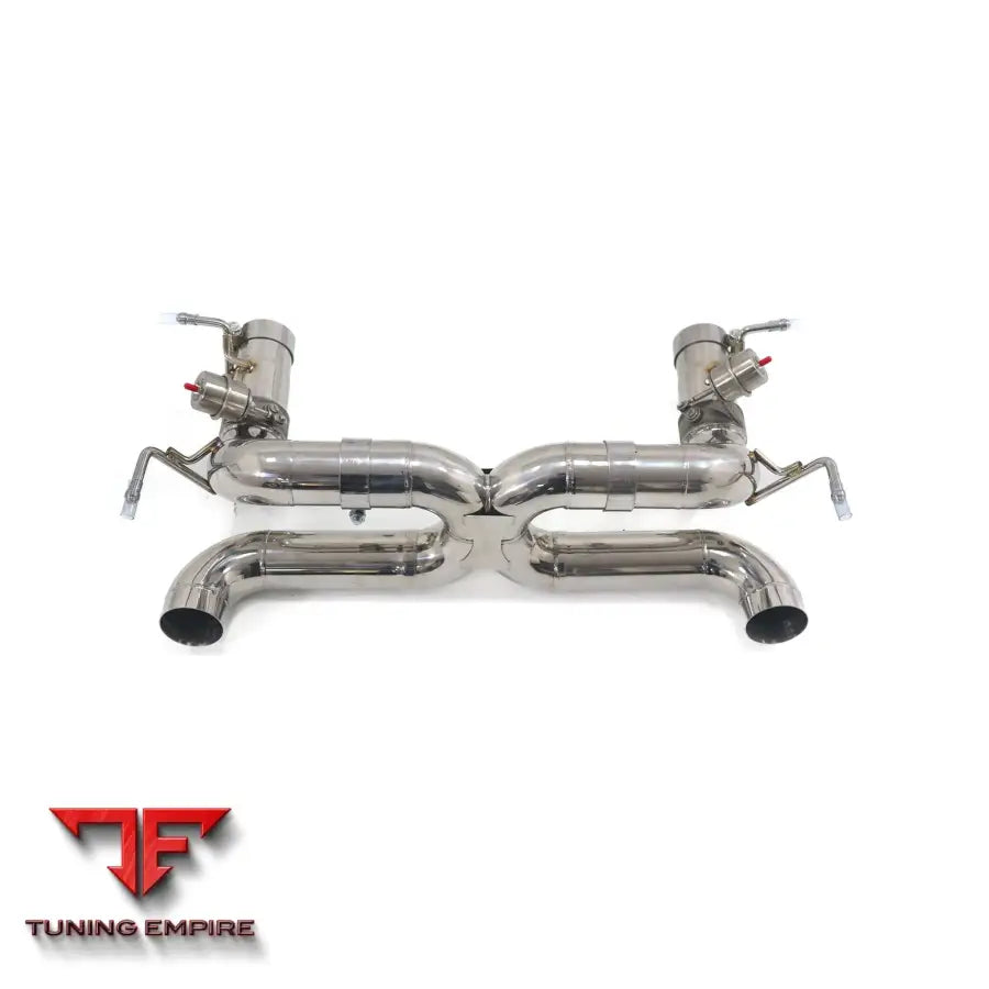 FERRARI 488 GTB STAINLESS STEEL CATBACK RAZOR EXHAUST WITH MUFFLER VALVE