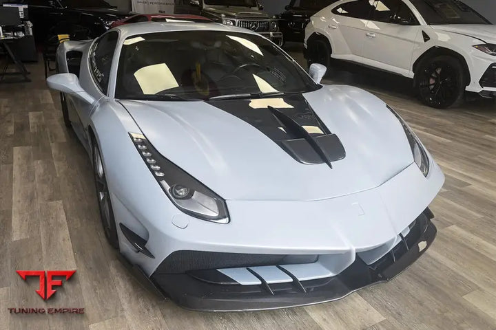 FERRARI 488 GTBSPYDER MA STYLE PARTIAL CARBON FIBER FRONT BUMPER BSD