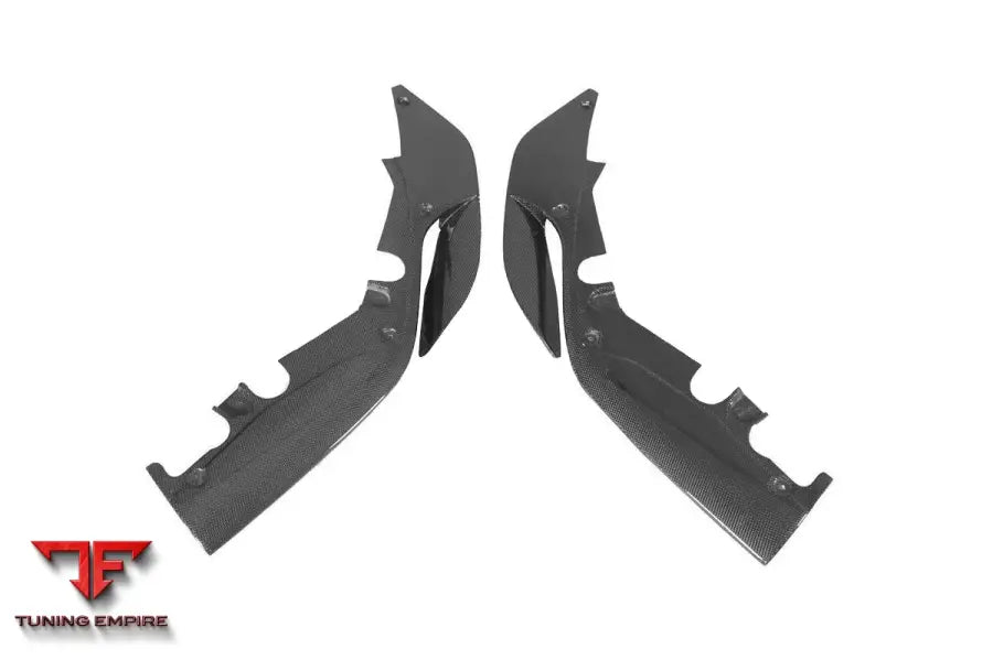 FERRARI 488 PISTA OEM STYLE CARBON FIBER FRONT BUMPER SIDE SPLITTER BSD