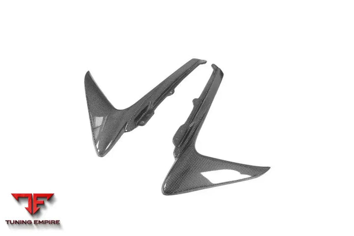 FERRARI 488 PISTA OEM STYLE CARBON FIBER FRONT BUMPER VENT CANARDS BSD