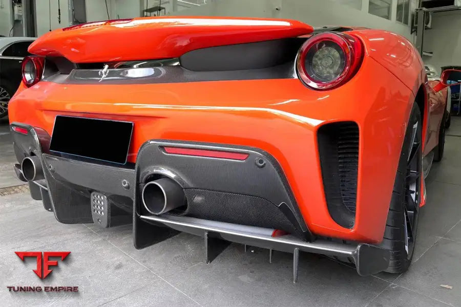 FERRARI 488 PISTA OEM STYLE CARBON FIBER REAR DIFFUSER BSD