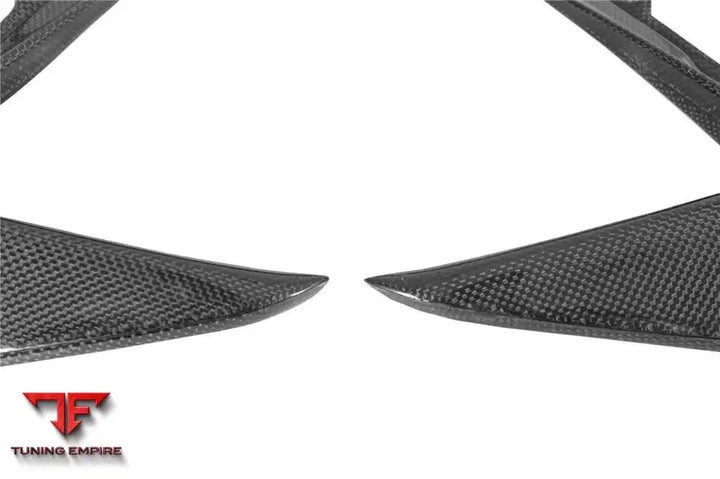 FERRARI 488 PISTA OEM STYLE CARBON FIBER FRONT BUMPER VENT CANARDS BSD