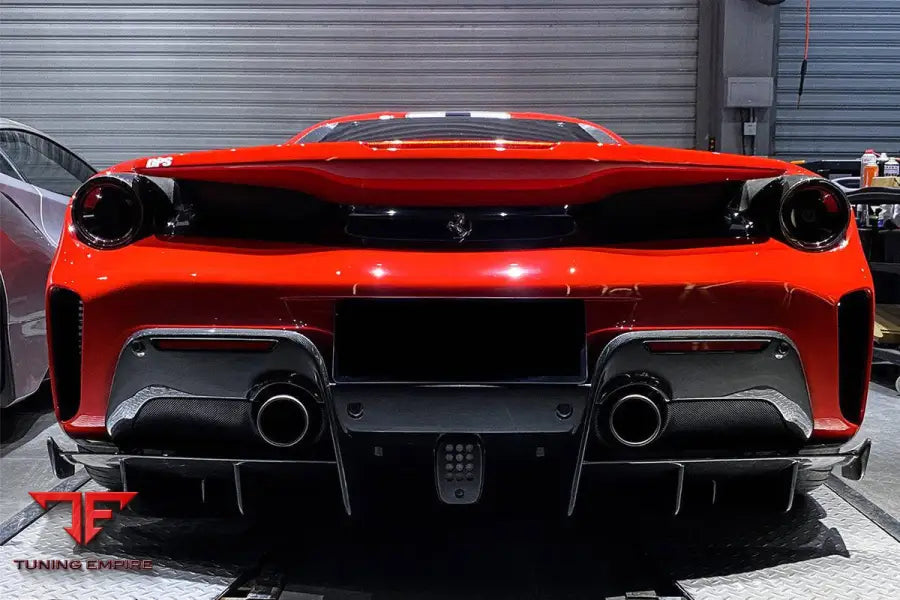 FERRARI 488 PISTA OEM STYLE PART CARBON FIBER REAR BUMPER BSD