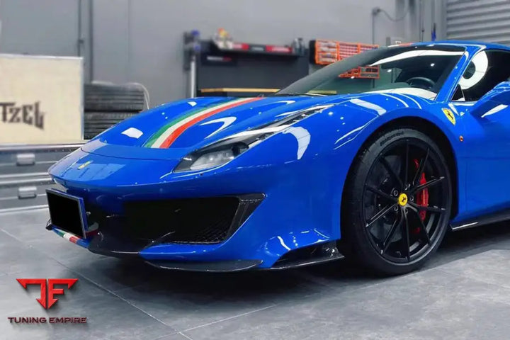 FERRARI 488 PISTA OEM STYLE PART CARBON FIBER FRONT BUMPER BSD