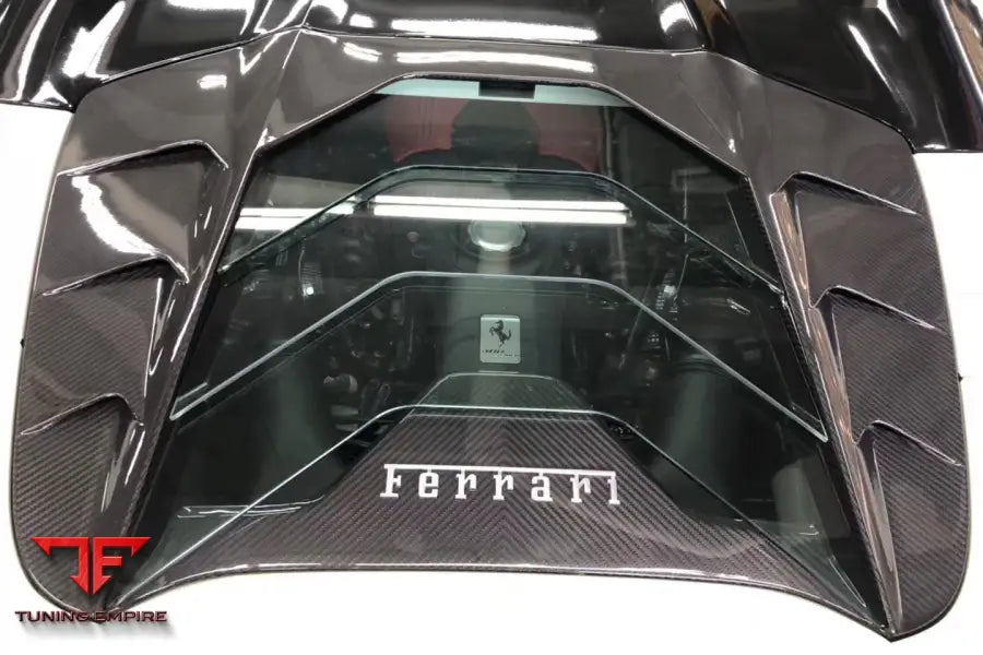 FERRARI 488 SPYDER MSY STYLE CARBON FIBER ENGINE HOOD BSD