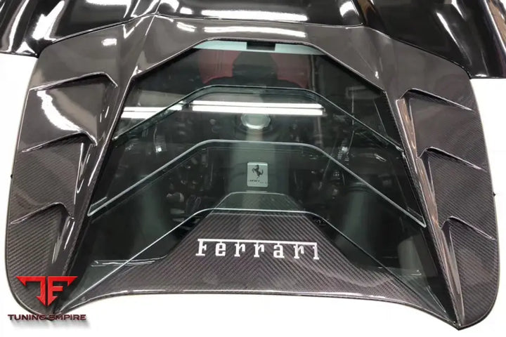 FERRARI 488 SPYDER MSY STYLE CARBON FIBER ENGINE HOOD BSD