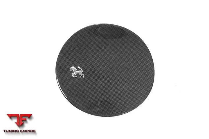 FERRARI 812 OE STYLE DRY CARBON FIBER FUEL DOOR WITH LOGO BSD