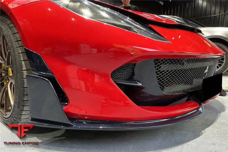 FERRARI 812 SUPERFAST GTS MSY STYLE DRY CARBON FIBER FRONT BUMPER SIDE VENTS BSD