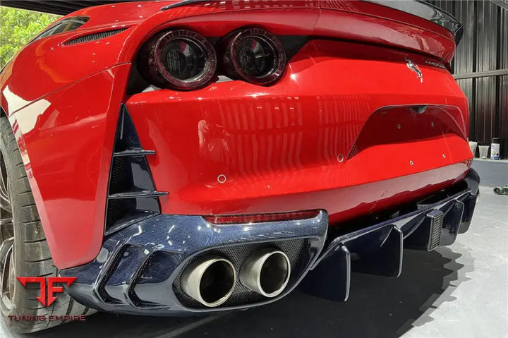 FERRARI 812 SUPERFAST & GTS MSY STYLE DRY CARBON FIBER REAR BUMPER VENTS BSD