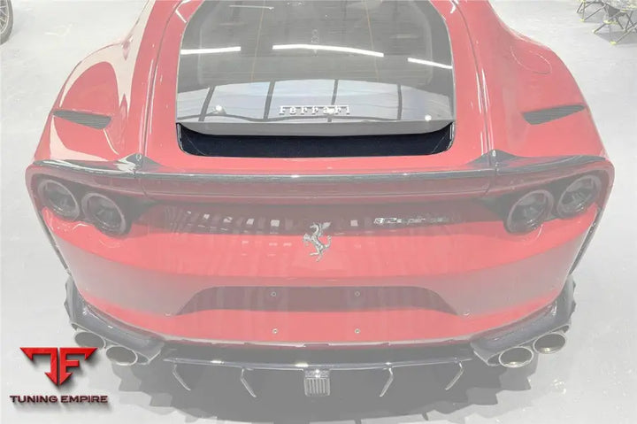 FERRARI 812 SUPERFAST & GTS OE STYLE DRY CARBON FIBER REAR BONNET LOWER INSERT BSD