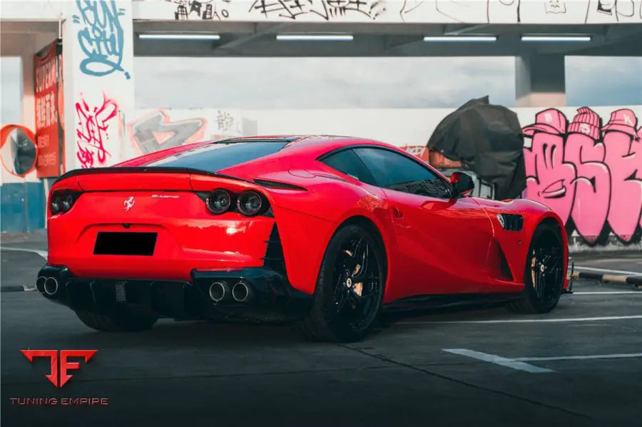 FERRARI 812 SUPERFAST MSY STYLE DRY CARBON FIBER TRUNK SPOILER BSD