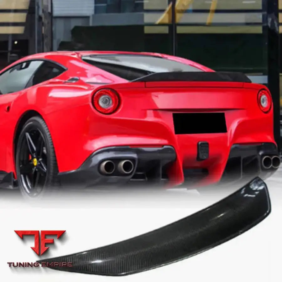 FERRARI F12 BERLINETTA COUPE CARBON FIBER REAR TRUNK SPOILER 2013-2017Y