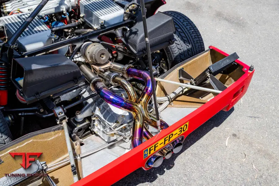 FERRARI F40 FORGED WHEELS AND EXHAUST SYSTEM