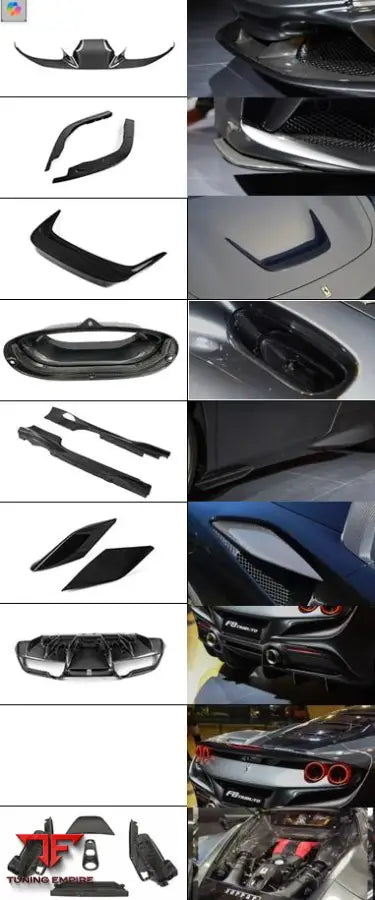 FERRARI F8 OEM STYLE CARBON FIBER PARTS