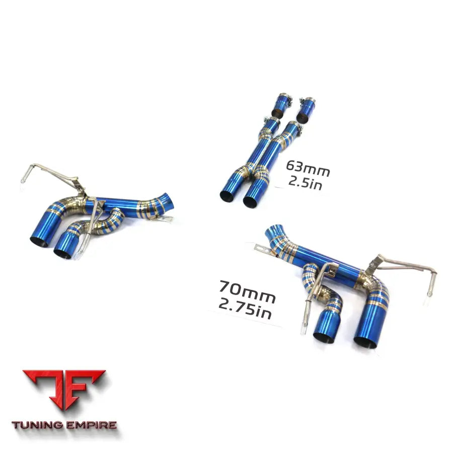 FERRARI GTC4 LUSSO V12 VALVETRONIC TITANIUM PIPE RAZOR EXHAUST WITHOUT MUFFLER VALVE