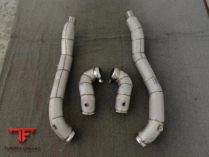 FERRARI ROMA 3.9T CAT DOWNPIPE WITH HEAT SHIELD