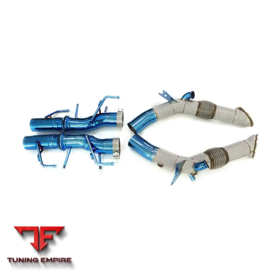FERRARI SF90 STAINLESS STEEL RAZOR EXHAUST WITH HEAT SHIELD