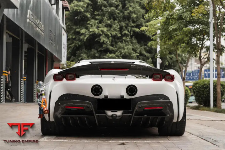 FERRARI SSF90 STRADALE OE STYLE AUTOCLAVE CARBON FIBER REAR DIFFUSER BSD
