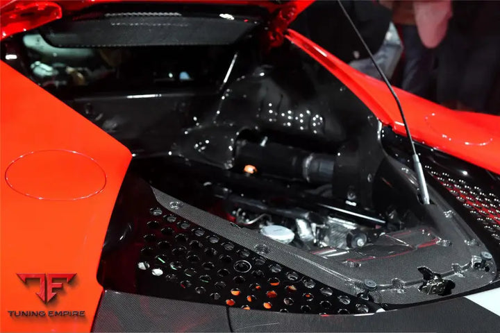 FERRARI SF90 STRADALE OE STYLE AUTOCLAVE CARBON FIBER ENGINE INTERIOR BSD