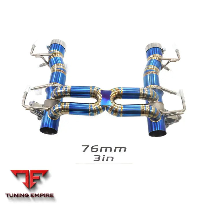 FERRARI SF90 TITANIUM CATBACK RAZOR EXHAUST WITH MUFFLER VALVE