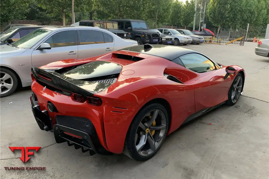 FERRARI SSF90 STRADALE OE STYLE AUTOCLAVE CARBON FIBER REAR DIFFUSER BSD