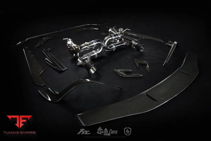 FI EXHAUST FERRARI 488 GTB CHITU PERFORMANCE PACKAGE EXHAUST SYSTEM AND BODY KIT