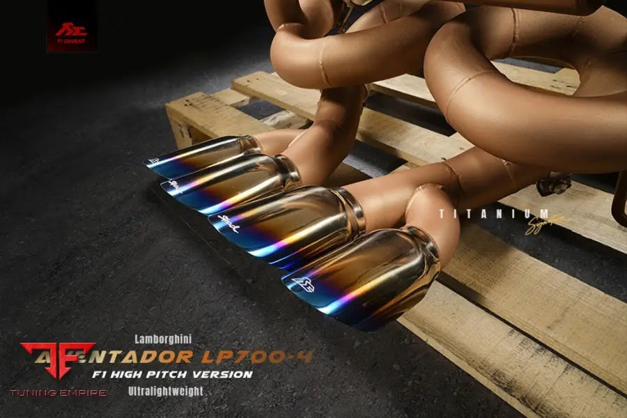 FI EXHAUST LAMBORGHINI AVENTADOR LP700-4 F1 HIGH PITCH VERSION TITANIUM EXHAUST SYSTEM