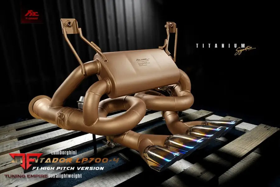 FI EXHAUST LAMBORGHINI AVENTADOR LP750-4 SV F1 HIGH PITCH VERSION TITAMIUM EXHAUST SYSTEM